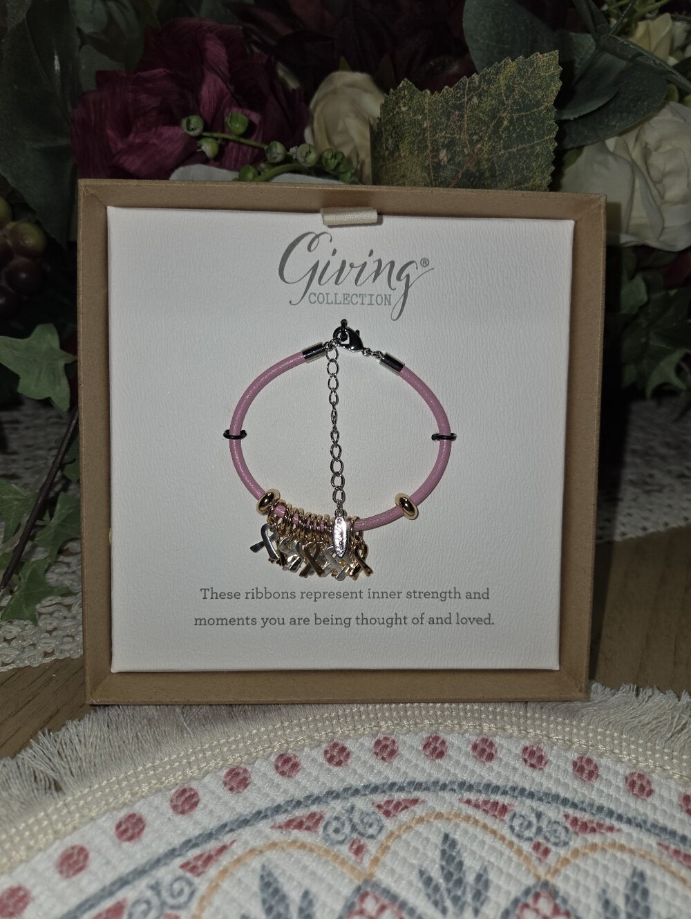 DEMDACO Pink Ribbon Giving Charm Bracelet - Picture 5 of 5